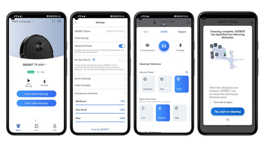 Ecovacs Home-App auf dem Handy